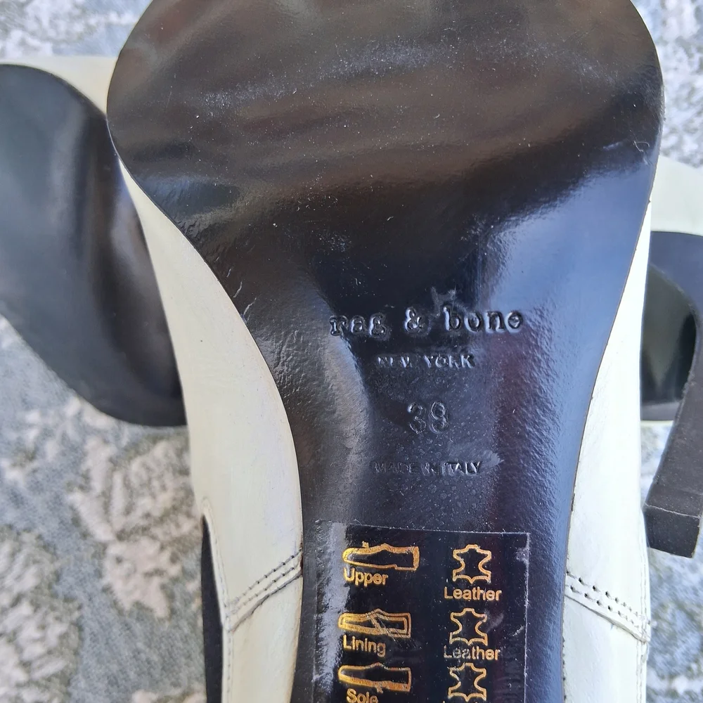 🛍 Rag & Bone Beha Chelsea Stiletto Pull-On Heeled Boots Italian Calf Leather - Picture 12 of 15